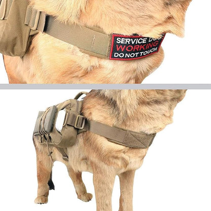EXCELLENT ELITE SPANKER Dog Pack Dog Saddle Bag Backpack for Camping Hiking Medium & Large Dog with 2 Capacious Side Pockets (M, Coyote Brown)