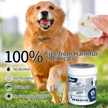 MIOSSZI 520 PCS Pet Eye Wipes for Dogs & Cats Tear Stain Remover Wipes for Dog Eyes Wipes Gently Remove Tear Stain, Debris, Discharge Hypoallergenic Cat Eye Wipes Pet Cleaning for Eyes Grooming Wipes