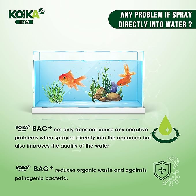 KOIKA BAC+ Aquarium Probiotics, Immunity Boosting, Disease Resistance & Improve The Digestive System (BAC+,120ml)