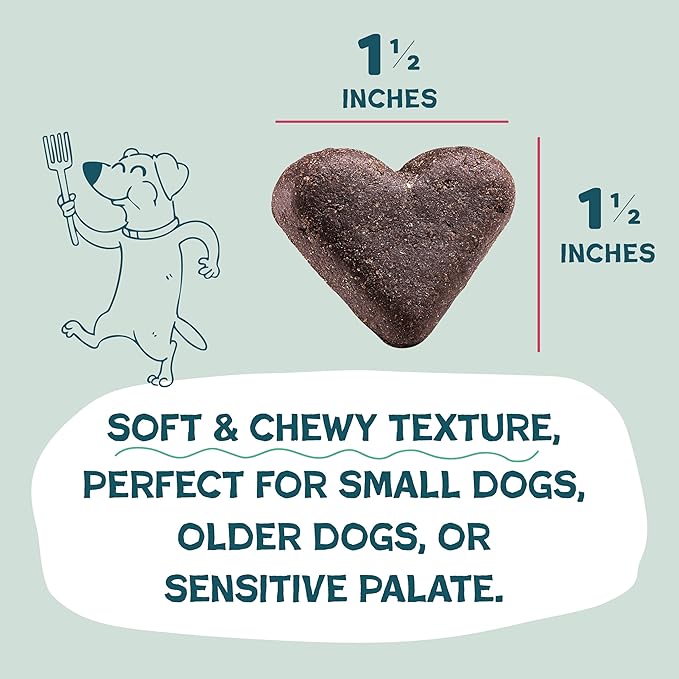 Shameless Pets Soft-Baked Dog Treats, Duck Duck Beet - Natural & Healthy Dog Chews for Digestive Support with Fiber - Dog Biscuits Baked & Made in USA, Free from Grain, Corn & Soy - 1-Pack