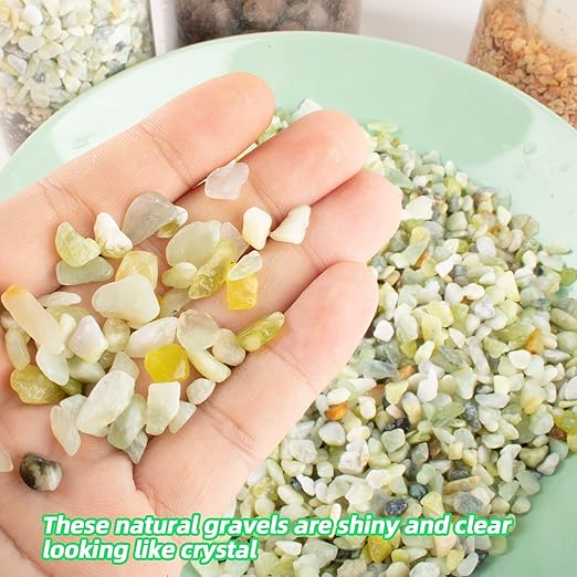 CJGQ 18lb Natural Gravel for Aquarium Succulents Bonsai Terrarium Fish Tank,1/5" Decorative Stone for Plants Indoor