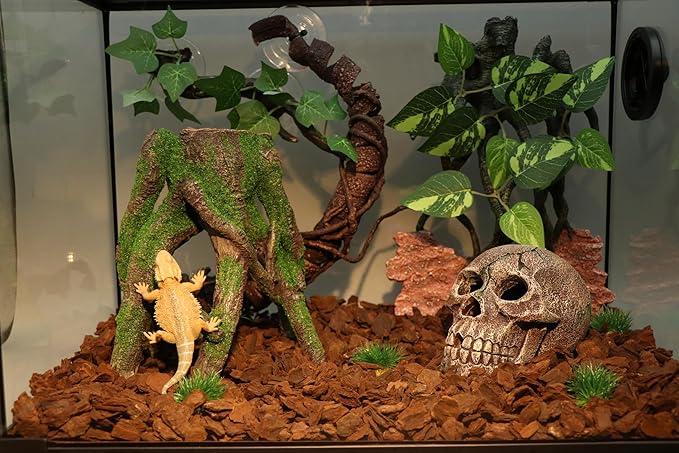 AQUA KT Aquarium Tree Stump Branch Rock Fish Hiding Place for Betta Cichlid Goldfish Fish Tank Aquarium Landscape Decoration