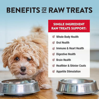 Northwest Naturals Raw Rewards Freeze-Dried Beef Heart Treats for Dogs and Cats - Bite Sized Pieces - Grain Free - 1 Ingredient - Healthy - Human Grade - All Natural - USA Made - 3 Oz