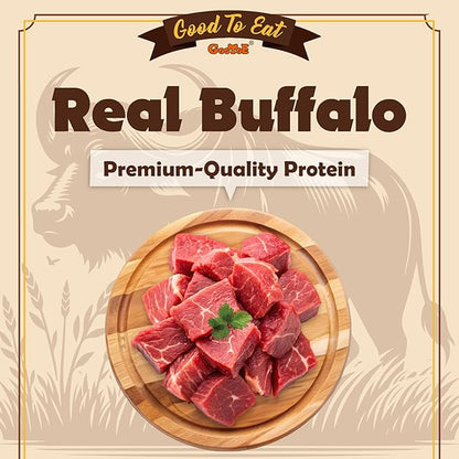 Gootoe Buffalo Dog Treats, Buffalo Bites Stick (Large) 8oz - Natural Low-Fat Chews for Training & Rewards, Limited Ingredient, Perfect for Medium Dogs, Resealable Bag