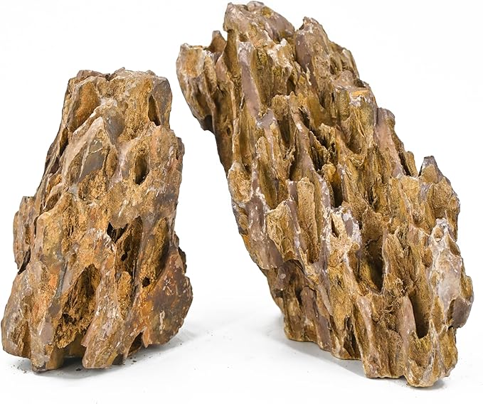 Natural Aquarium Rocks 5LB Dragon Stone Rock Decoration Aquascaping Stone for Aquariums Landscaping Model Fish Tanks Terrariums Vivariums-2-4 inches