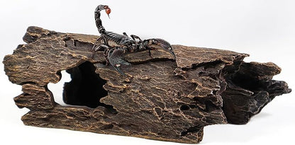 Fish Tank Decorations - Large Aquarium Decorations Air Bubbler Tree Fish House for Betta Hideout Caves Buddha Decor Temple Ruins Arched Betta Fish Accessories Reptile House Shelter Decor (Wood A-L)