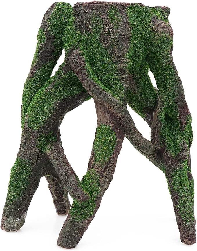 AQUA KT Aquarium Tree Stump Branch Rock Fish Hiding Place for Betta Cichlid Goldfish Fish Tank Aquarium Landscape Decoration