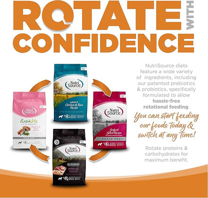 NutriSource Adult Dog Food, Made with Lamb Meal and Rice, with Wholesome Grains, 30LB, Dry Dog Food