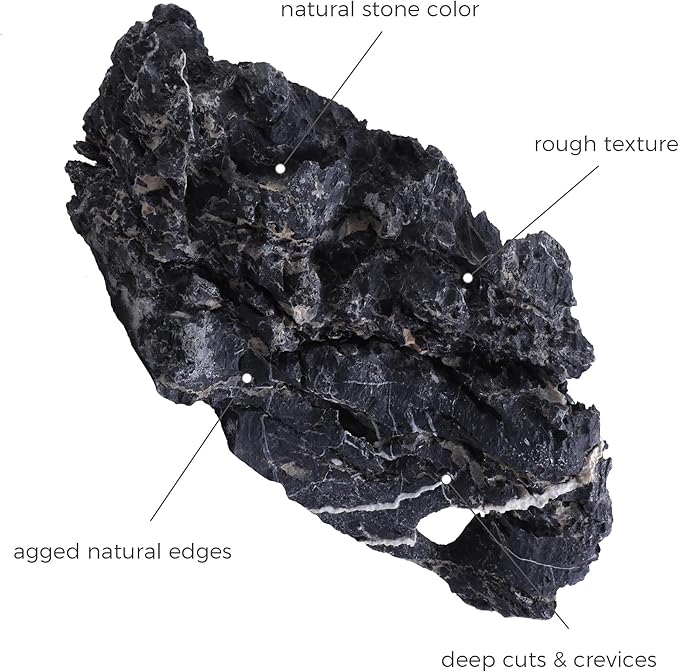 18-20 Inches Natural Seiryu Stone 1 PCS Ultra Large Aquarium Rocks for Aquascaping, Aquarium Landscaping, Terrariums, Fish Tank Decoration, Vivariums, Paludarium, Amphibian Enclosures