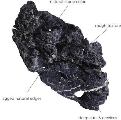 18-20 Inches Natural Seiryu Stone 1 PCS Ultra Large Aquarium Rocks for Aquascaping, Aquarium Landscaping, Terrariums, Fish Tank Decoration, Vivariums, Paludarium, Amphibian Enclosures