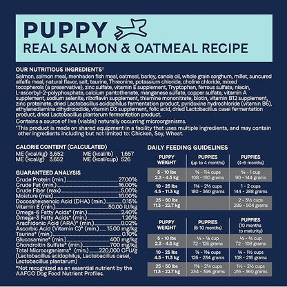 CANIDAE Pure Limited Ingredient Premium Puppy Dry Dog Food, Real Salmon & Oatmeal Recipe, 22 lbs, with Wholesome Grains