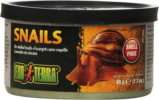 Exo Terra Specialty Reptile Food - Canned Unshelled Snails for Reptiles - Nutrient-Rich, Softened Exoskeleton for Easy Digestion - No Live Insects Needed - Convenient, Ready-to-Serve Meal