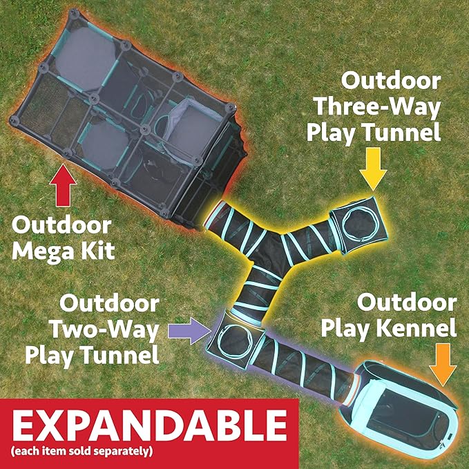 Kitty City Outdoor Catio Furniture and Play Kits for Cats, Outdoor Mega Kit