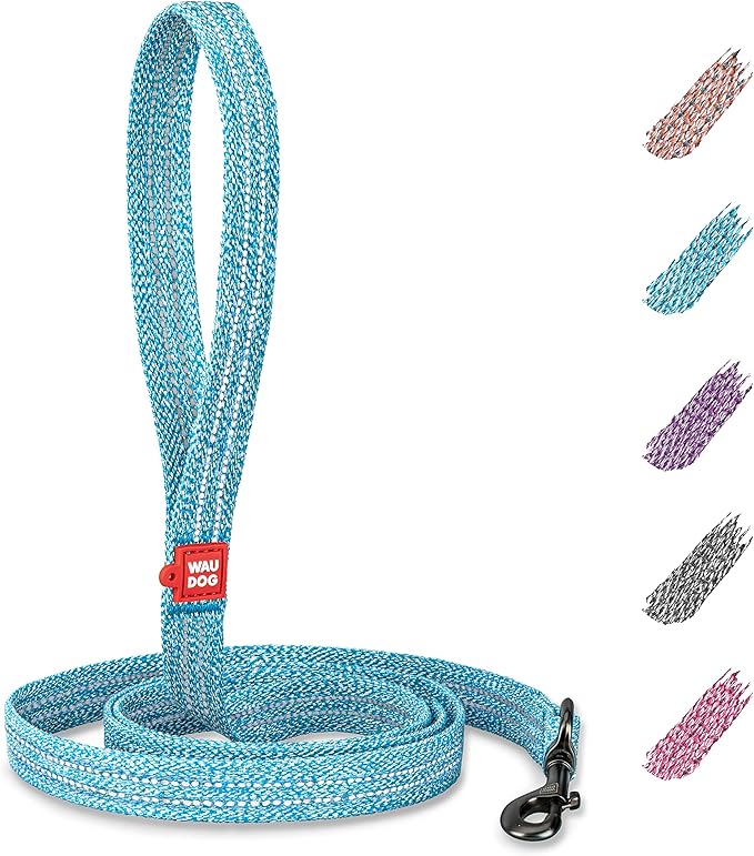Recycled Cotton Dog Leash Eco-Friendly Alternative to Nylon for Small Medium and Large Dogs - Reflective Strong Dog Leashes for Large Breeds - Puppy Leash