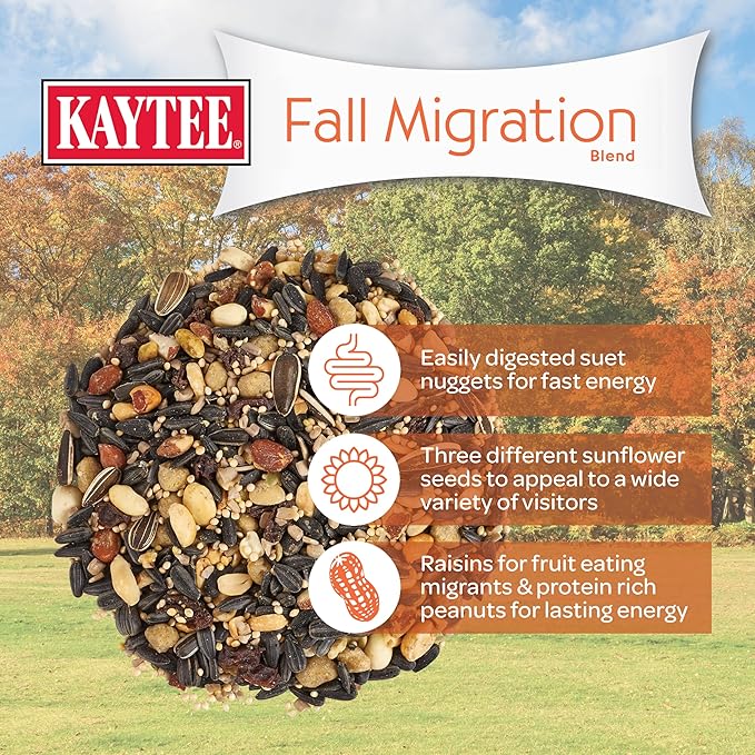 Kaytee Wild Bird Food, Fall Migration Seed Blend, 8 lb