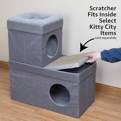 Kitty City Gray Corrugate Scratchers 3-Pack