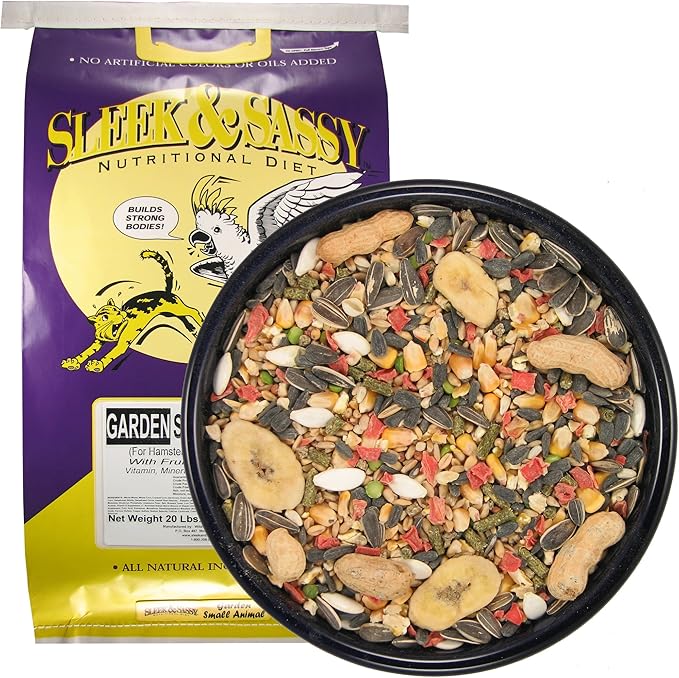 SLEEK & SASSY Garden Small Animal Food for Hamsters, Gerbils, Mice & Rats (20 lbs.)