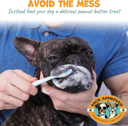 Dog Peanut Butter - with Ocean Kelp to Support Oral Care & Act as Dog Plaque and Tartar Remover - Lick Mat Treats for Bad Breath - Dental (8.46oz)