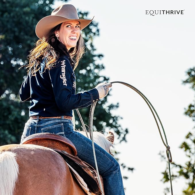 Equithrive Original Joint Supplement Powder with Resveratrol and Hyaluronic Acid for Horses, Equine Care, Molasses Flavor, 8 lbs