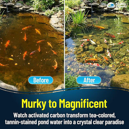 Aquarium Carbon Pad - Cut to Fit Carbon Infused Filter Pad Media for Crystal Clear Fish Tank and Ponds (24 Inch Width, 36 Inch Long)