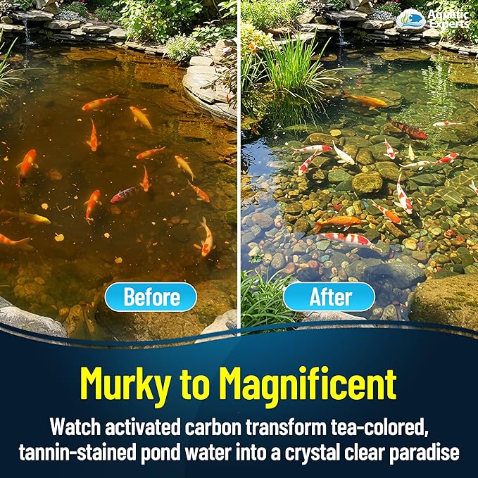 Aquarium Carbon Pad - Cut to Fit Carbon Infused Filter Pad Media for Crystal Clear Fish Tank and Ponds (18 Inch Width, 36 Inch Long)