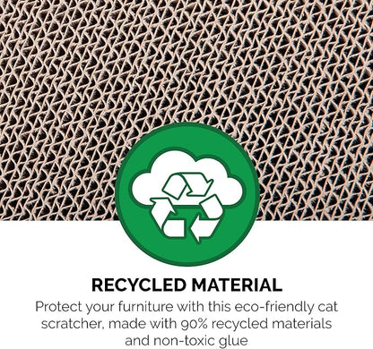 Furhaven Scratching Pad Ball Track Cat Toy w/ Catnip for Indoor Cats - Archway Busy Box Scratcher - Tan, One Size