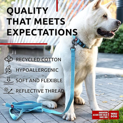 Recycled Cotton Dog Leash Eco-Friendly Alternative to Nylon for Small Medium and Large Dogs - Reflective Strong Dog Leashes for Large Breeds - Puppy Leash