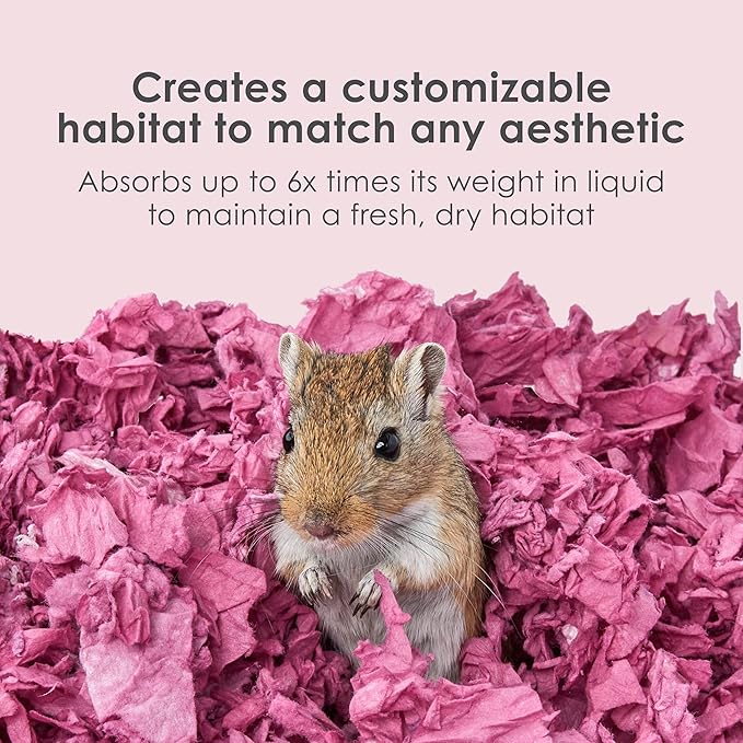 Kaytee Clean & Cozy Colors, Small Animal Bedding with Extreme Odor Control, Plum, 24.6 Liters