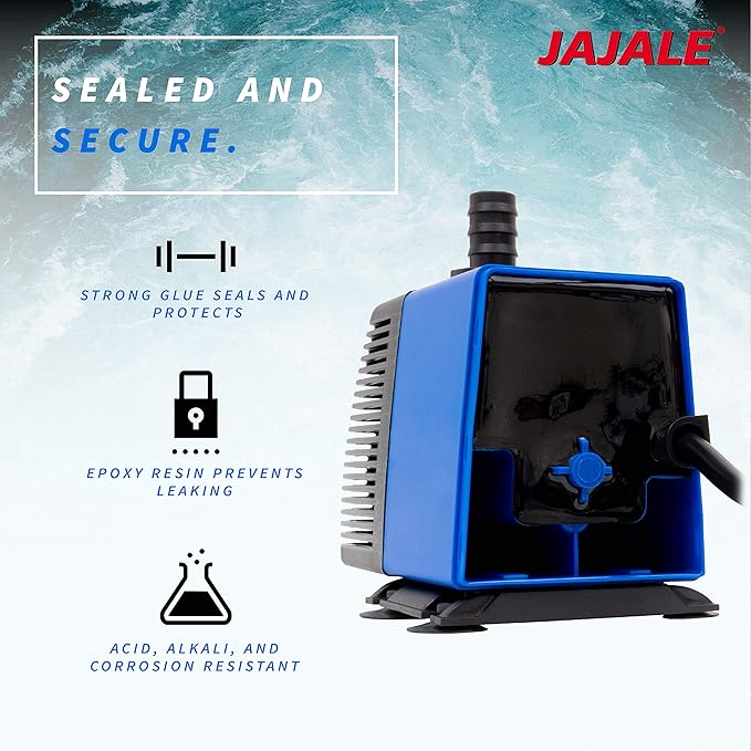 1056 GPH Submersible Water Pump - Adjustable Quite Aquariums, Fountains, Hydroponics, and Pond Pump, 11.5ft Lift, 75W