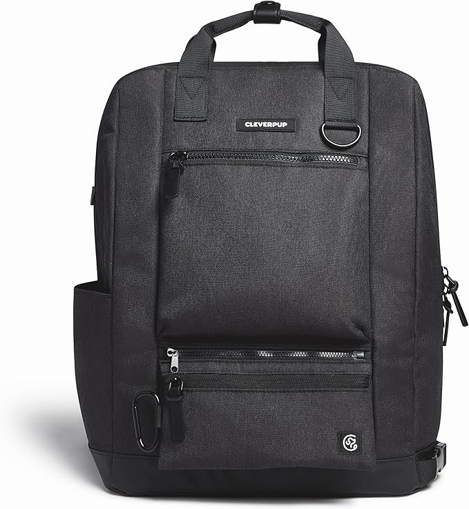 Porter 2-in-1 Dog Gear Backpack – Premium Dog Travel Bag with 10 Pockets, Zip-Off Treat Pouch, Leash Clip, Waterproof Pockets & Water Bottle Holder – Weekend, Hiking, Camping, Graphite