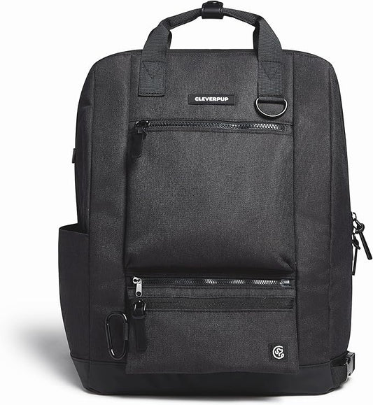 Porter 2-in-1 Dog Gear Backpack – Premium Dog Travel Bag with 10 Pockets, Zip-Off Treat Pouch, Leash Clip, Waterproof Pockets & Water Bottle Holder – Weekend, Hiking, Camping, Graphite