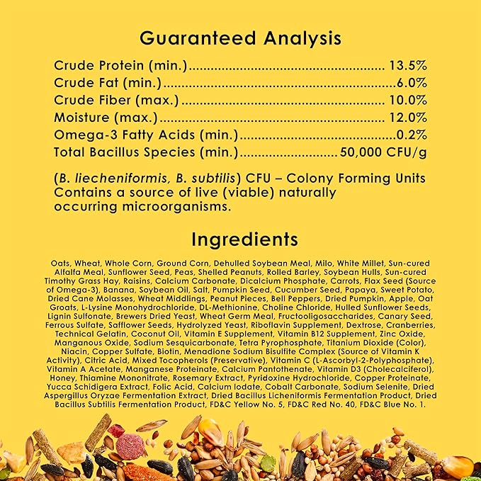 Kaytee Fiesta Hamster and Gerbil Food Flavor Medley 15 Pounds