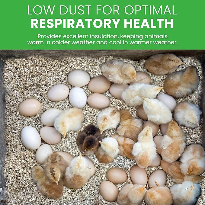 Hemp Animal Bedding 10 Lbs = 51 Liters of Natural Ground Hurds - Super Absorbent- DUST Free- for Your Horse, Chicken, Rabbit, Reptile, Hamster, Cage Coop or CAT Litter - USA Grown - Carbon Negative