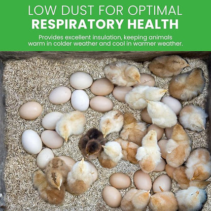 Hemp Animal Bedding 25 Lbs = 127 Liters of Natural Ground Hurds - Super Absorbent- DUST Free- for Your Horse, Chicken, Rabbit, Reptile, Hamster, Cage Coop or CAT Litter - USA Grown - Carbon Negative