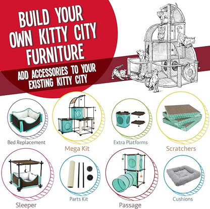 Kitty City XL Wide Corrugate Cat Scratchers 3 Pieces, Cat Scratching, Cat Scratch Pad, Door Clips, Furniture Protectors from Cat Scratching