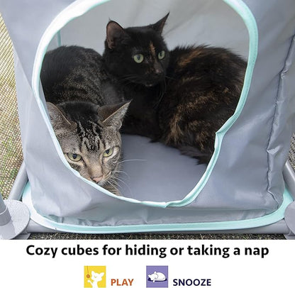 Kitty City Outdoor Catio Furniture and Play Kits for Cats, Outdoor Mega Kit