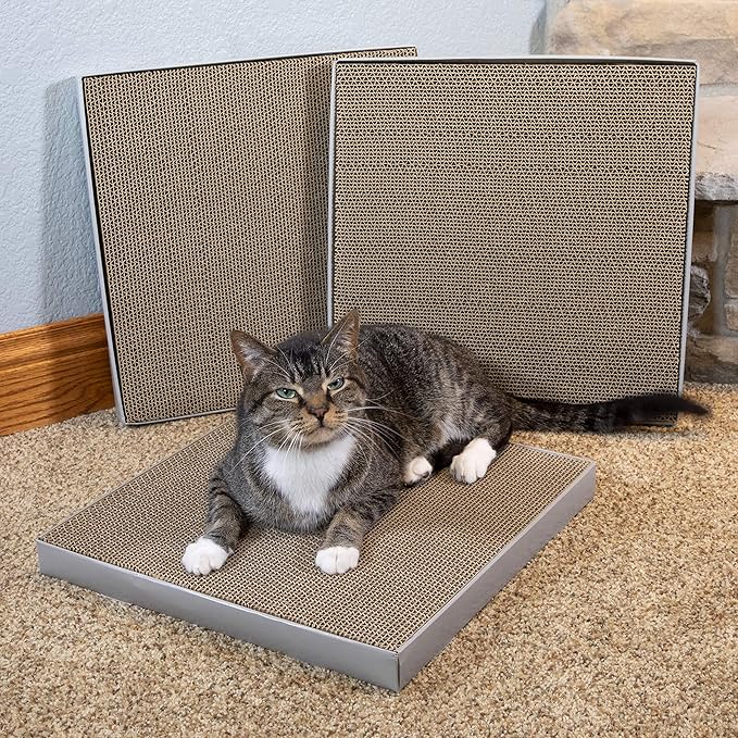 Kitty City Gray Corrugate Scratchers 3-Pack