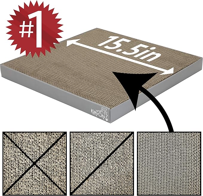 Kitty City Gray Corrugate Scratchers 3-Pack