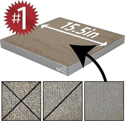 Kitty City Gray Corrugate Scratchers 3-Pack