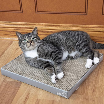Kitty City Gray Corrugate Scratchers 3-Pack